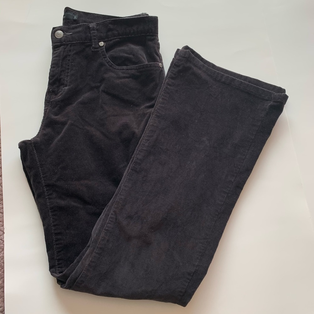 Calvin Kleins Dk Gray Flare Corduroy Jeans Size 8